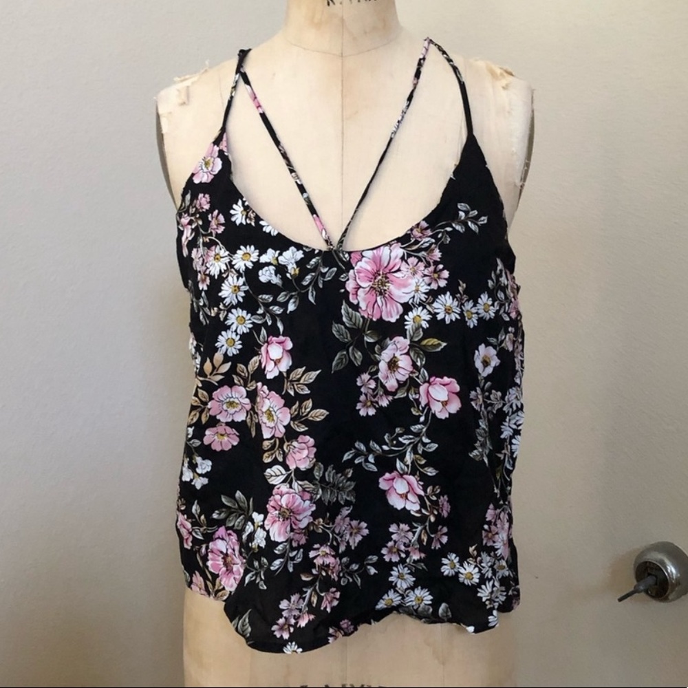 Daisy floral flowers strappy tank top 🌻